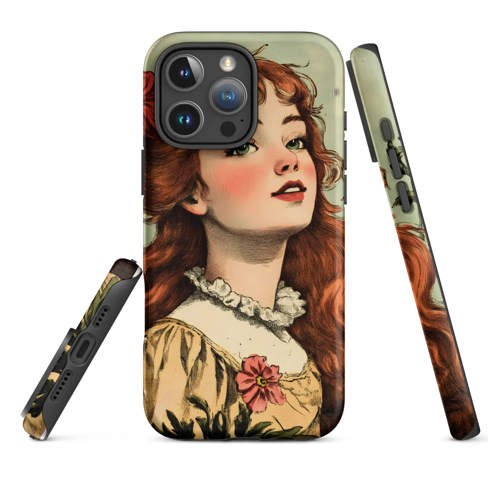 Whimsical Portrait of a Flower-Adorned Girl