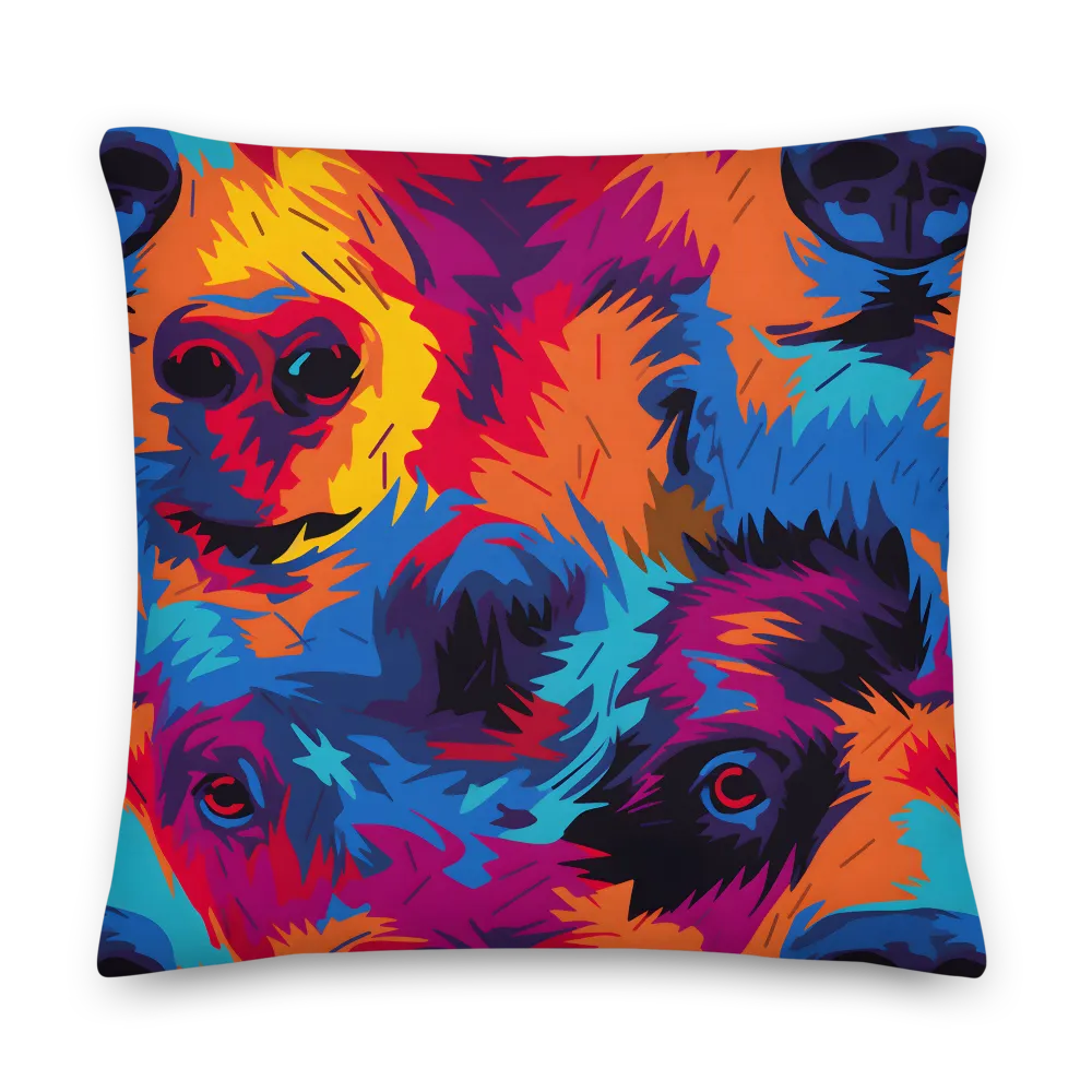 The Colorful Essence of Bears | Pillow | 22″×22″