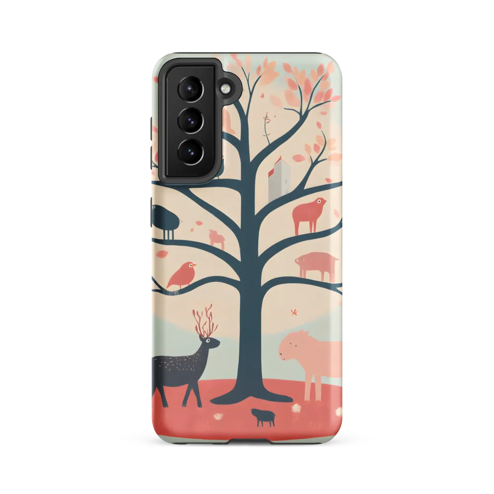 Whimsical Tree with Playful Creatures