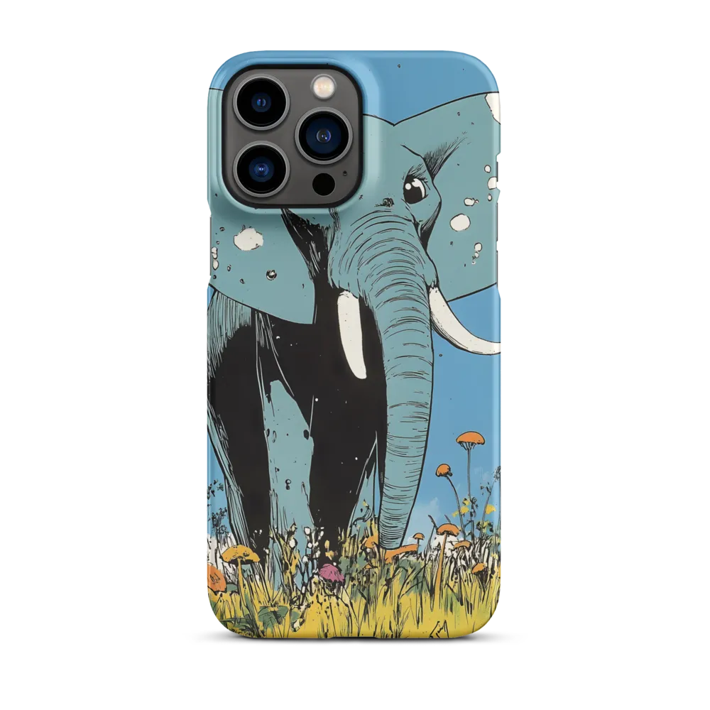 Whimsical Blue Elephant in Bloom