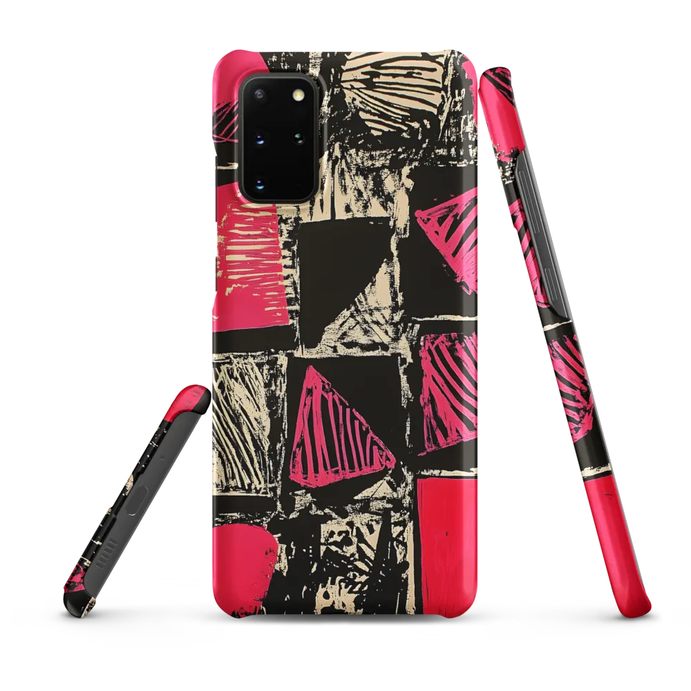 Geometric Symphony in Pink and Black