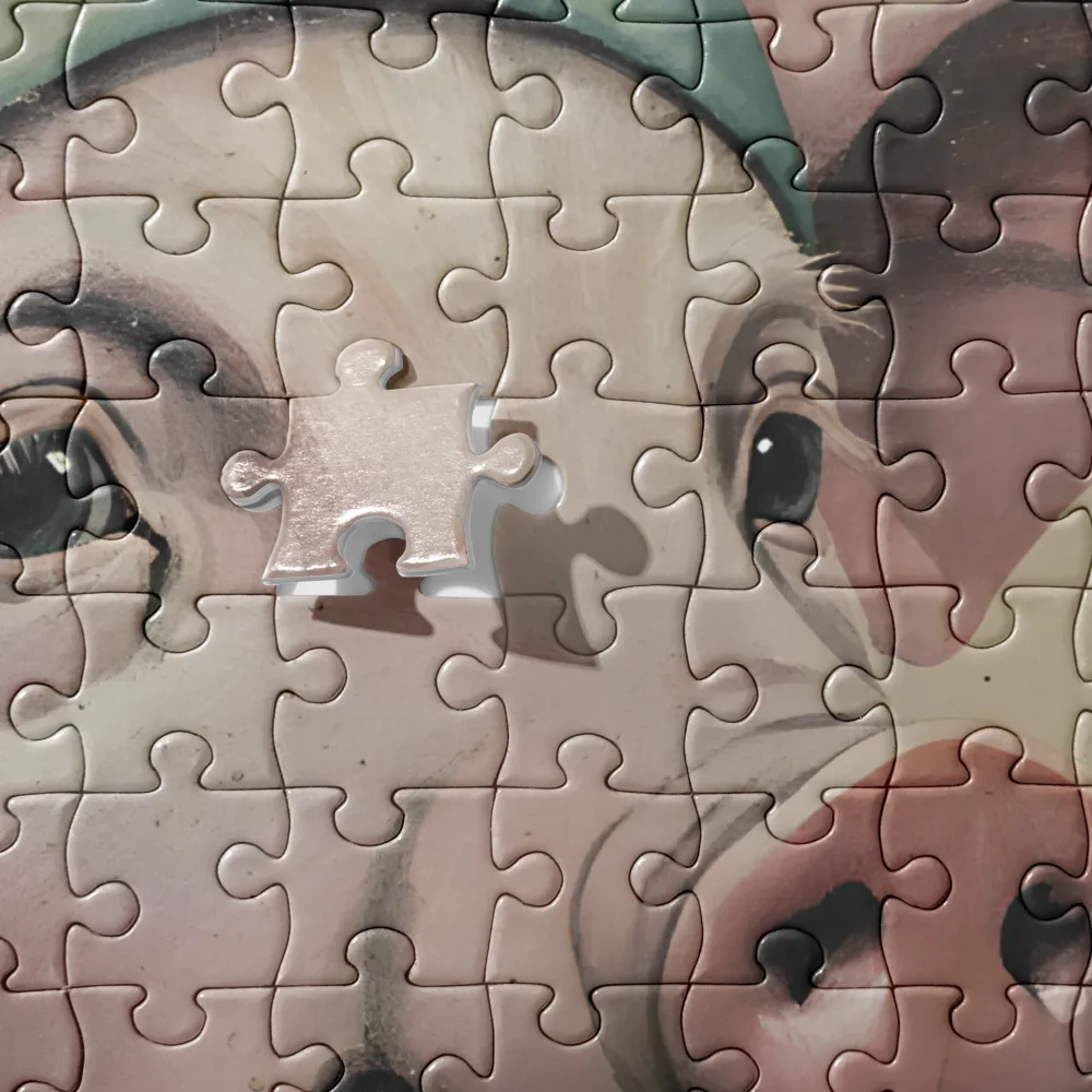 Pig in Bonnet 
 Jigsaw Puzzle