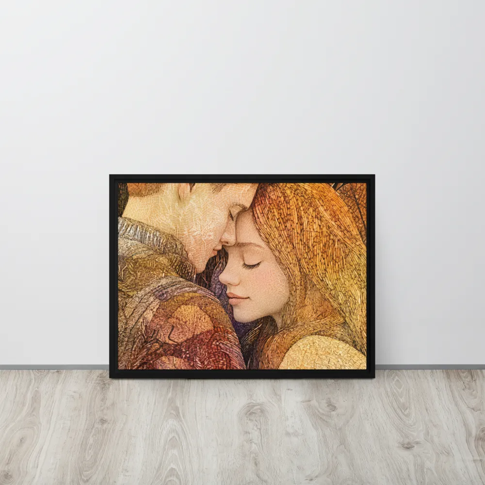 Embrace of Autumn | Canvas with Black Frame | 18″×24″