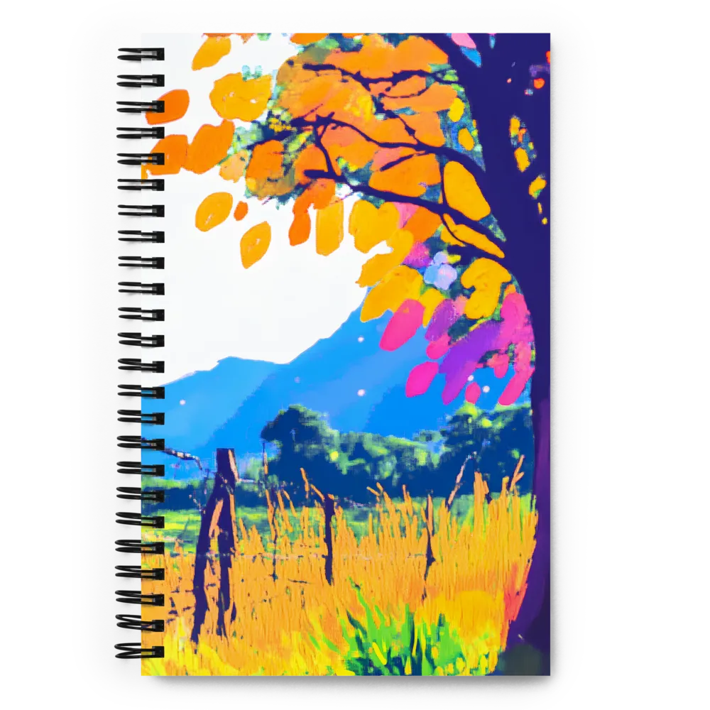 Autumn Serenity in a Vibrant Landscape | Spiral Notebook