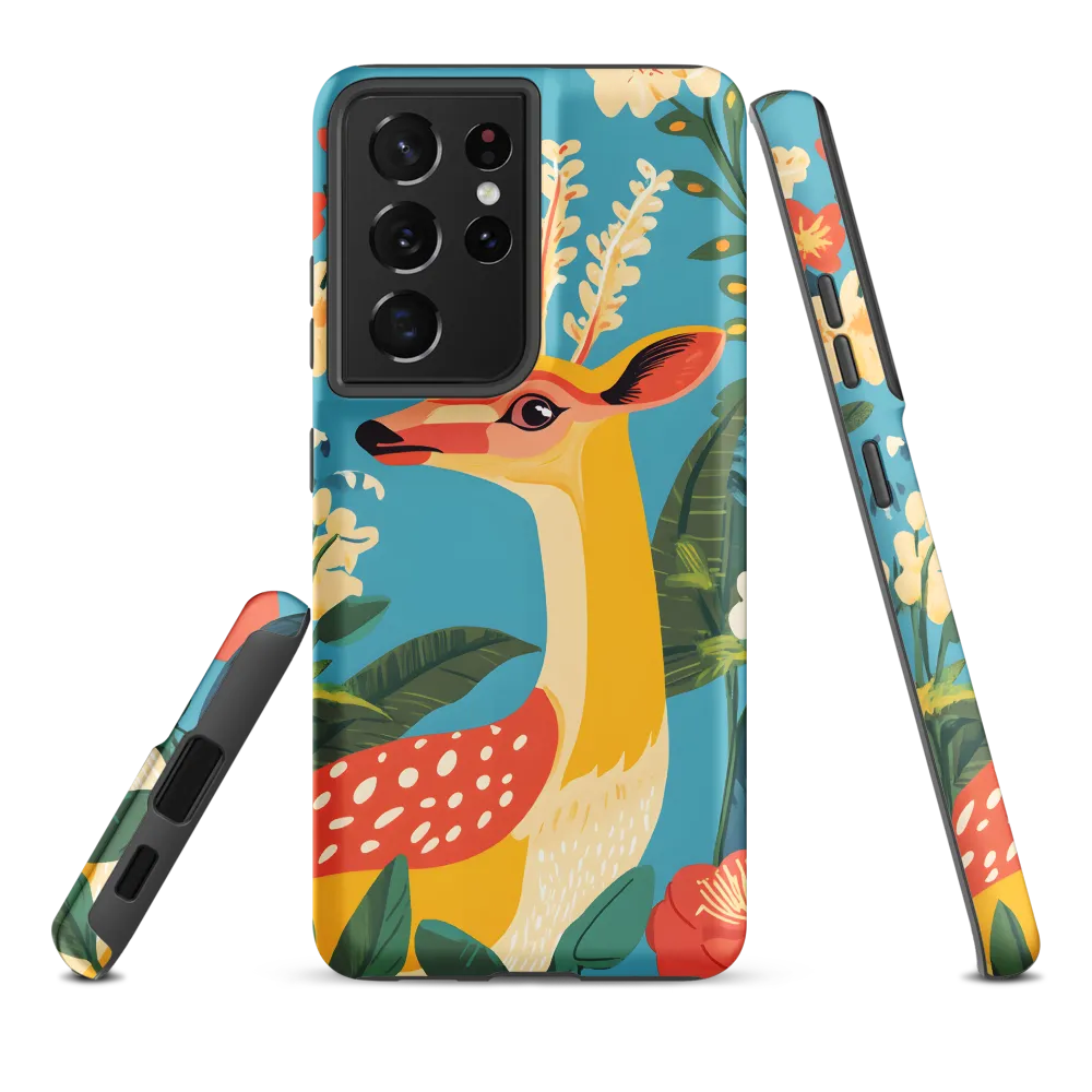 Serene Majesty: A Vibrant Deer Amidst Flora