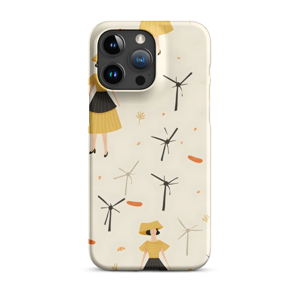 Whimsical Patterns of Nature and Femininity | Phone Case |  15 Pro Max | Snap Case | Matte