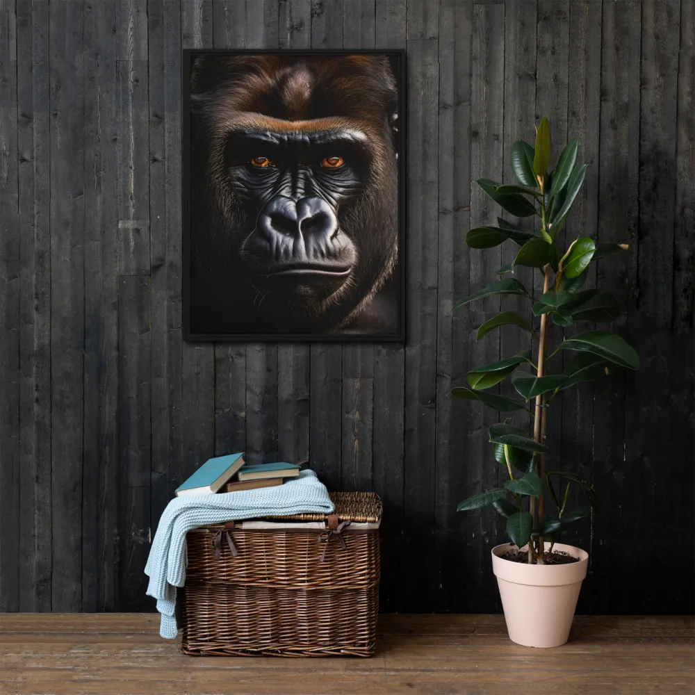 Majestic Gaze | Canvas with Black Frame | 24″×32″