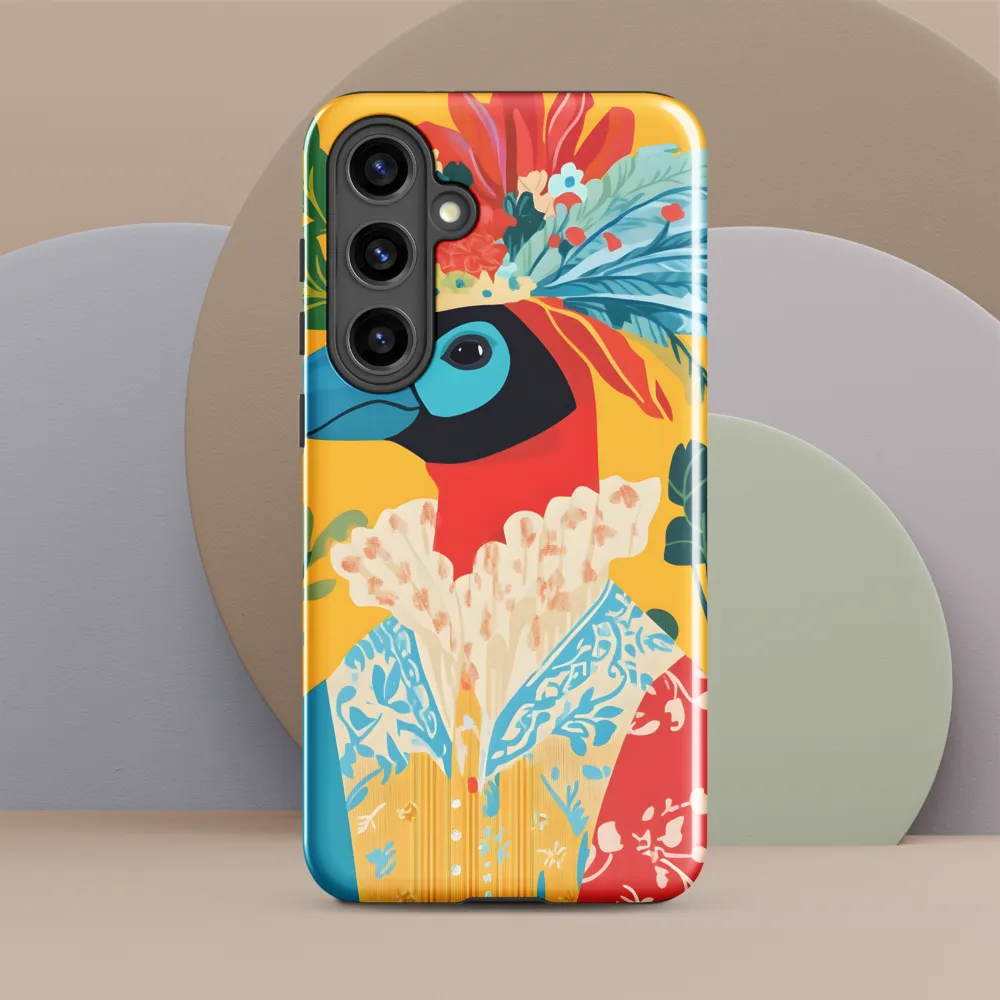 The Regal Parrot: A Celebration of Color | Phone Case |  S24 Plus | Tough Case | Glossy