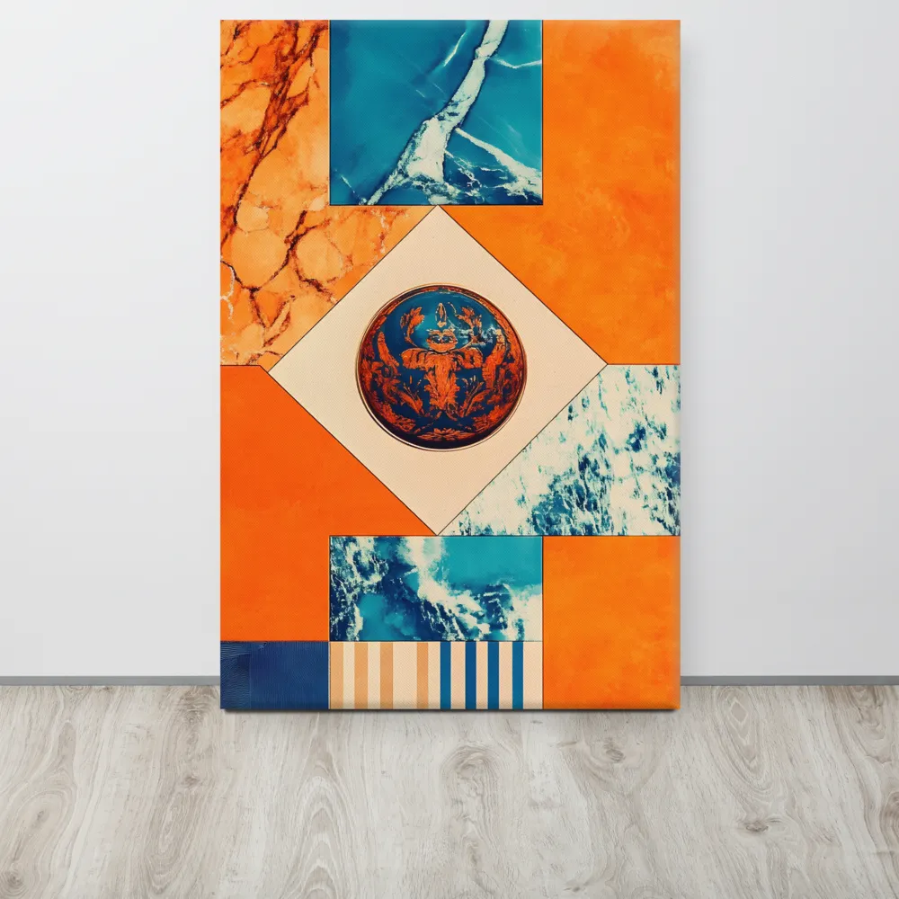 Harmonious Encounters: Abstract Geometry | Canvas | 24″×36″
