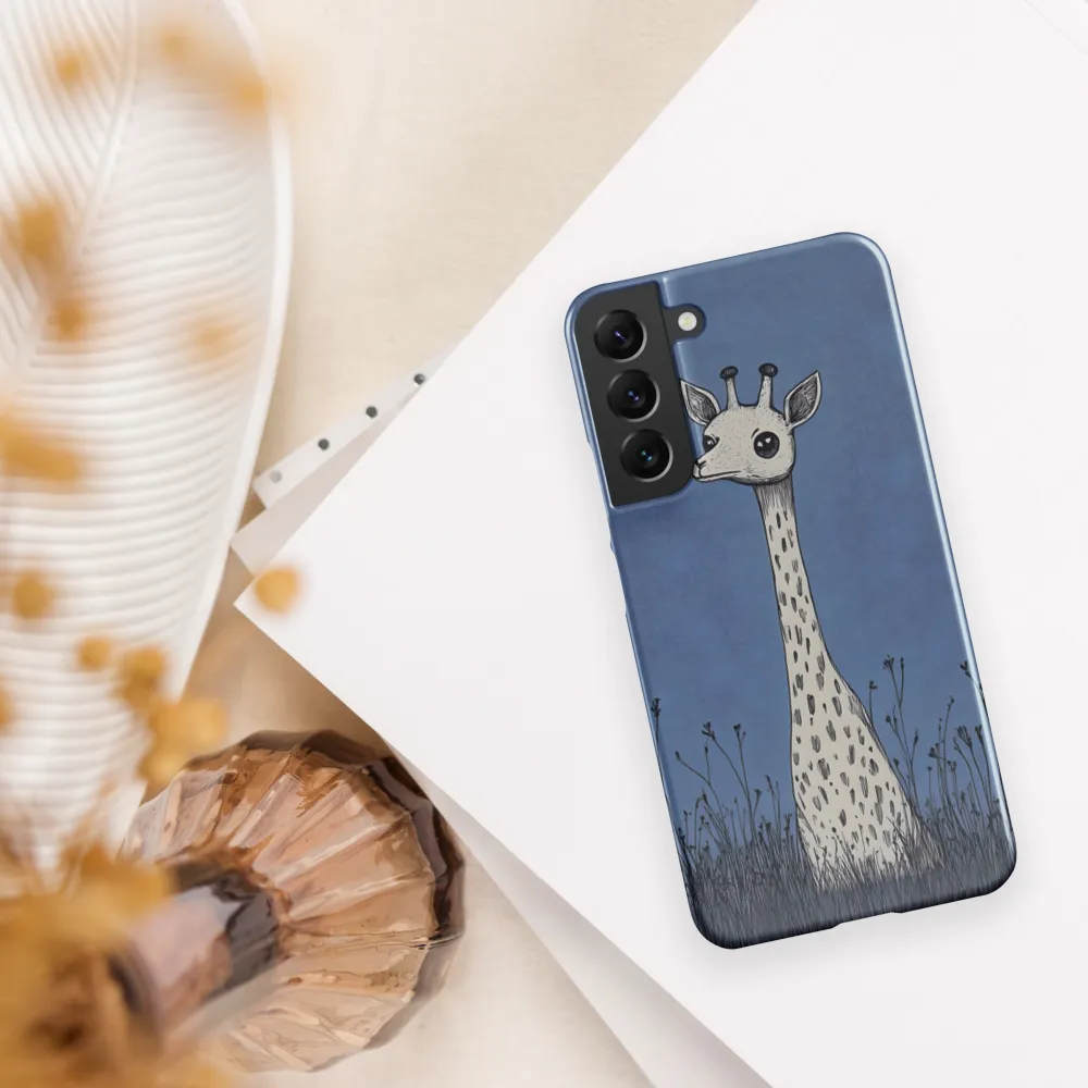 Whimsical Giraffe in Blue
