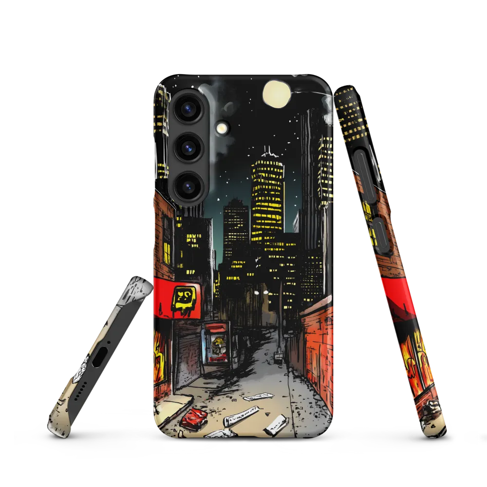 Nocturnal Cityscape: The Hidden Alley | Phone Case |  S24 | Snap Case | Matte