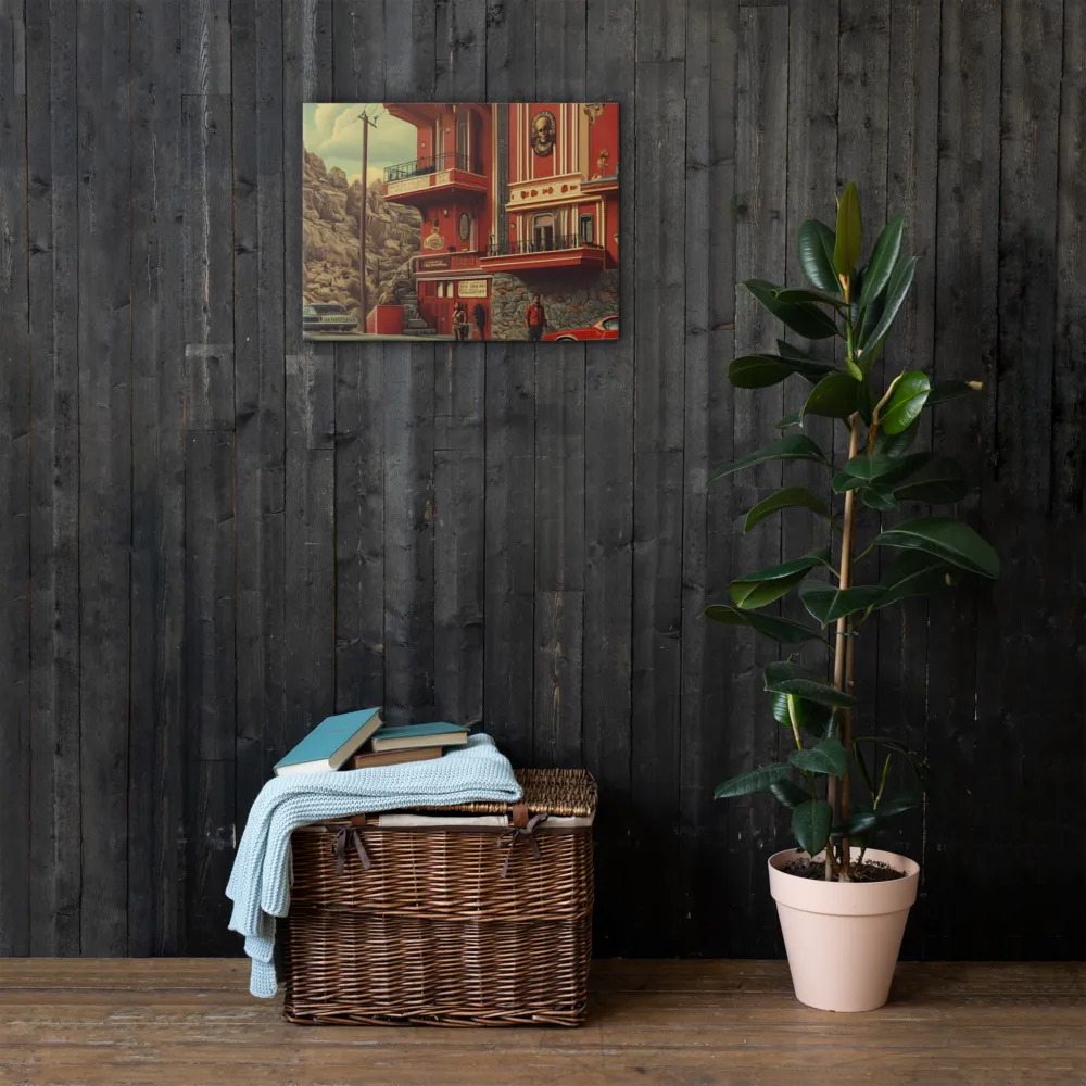 Retro Urban Dreamscape | Thin Canvas | 18″×24″