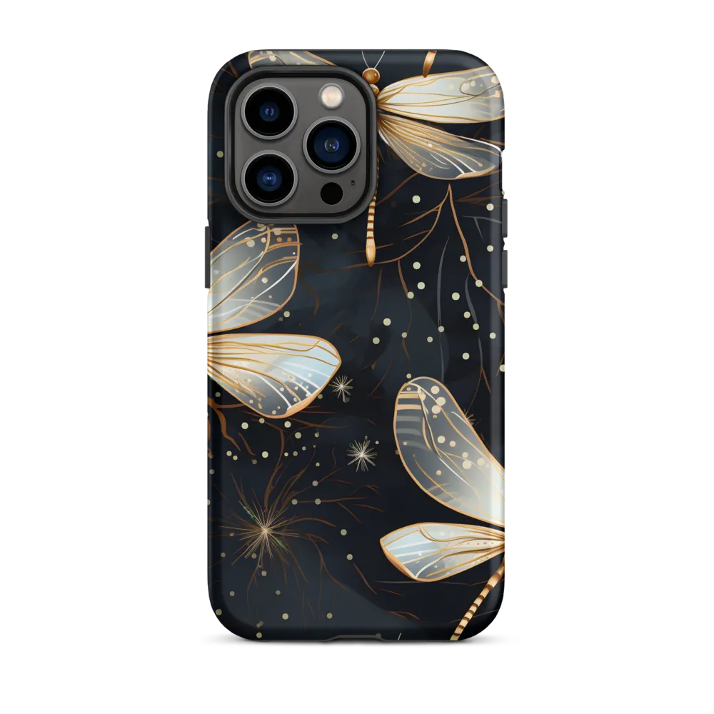 Ethereal Dance: Dragonflies in a Midnight Garden