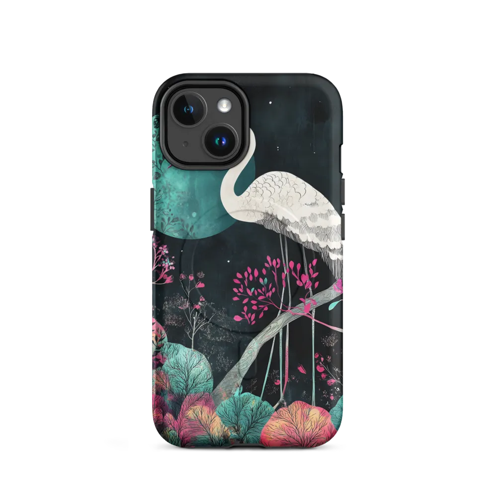 Ethereal Presence: Heron in a Floral Dreamscape