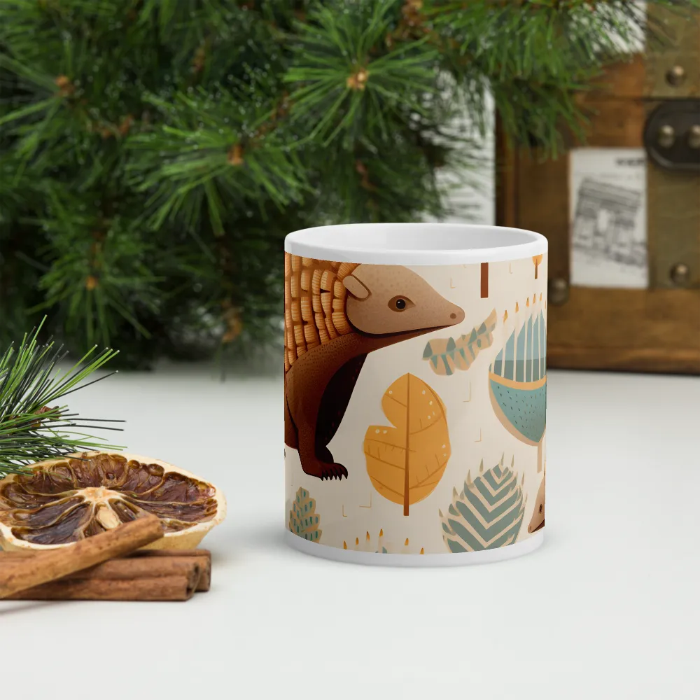 Pangolins in a Whimsical Habitat | Mugs | Multiple Sizes & Colors