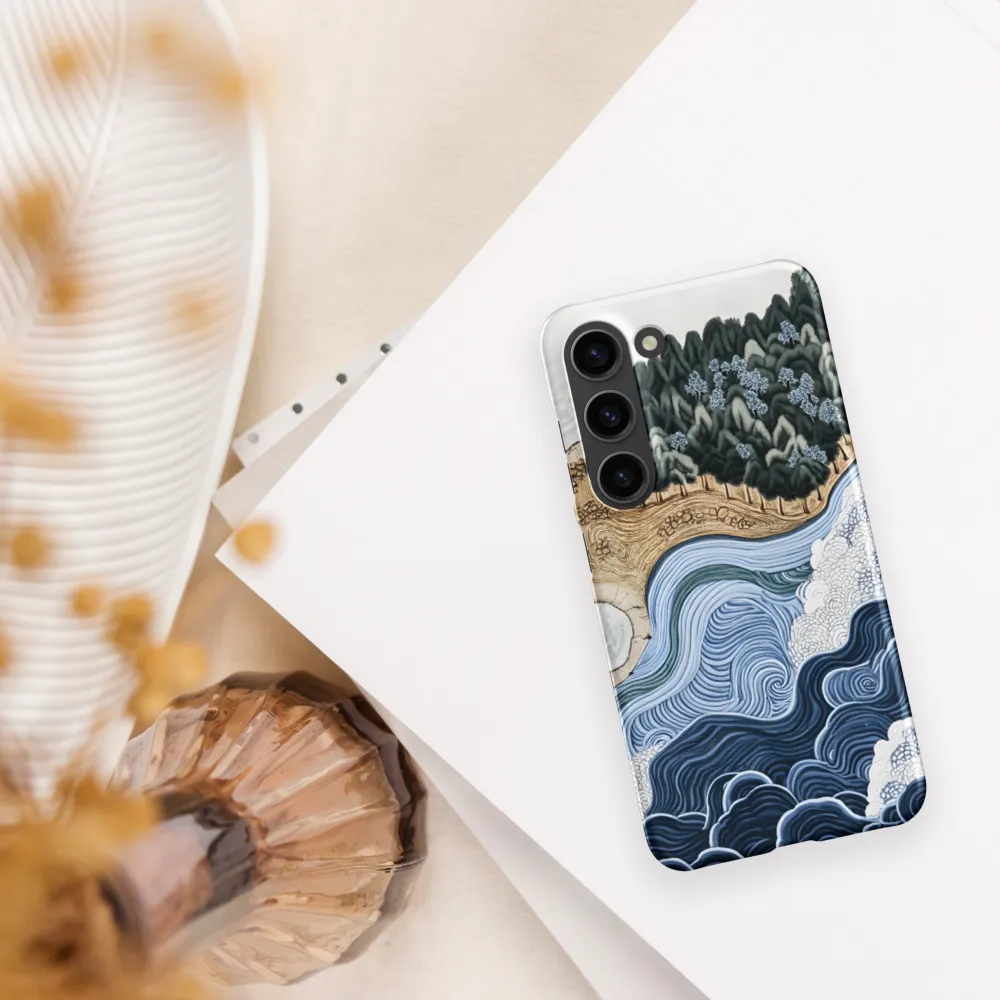 Oceanic Harmony: A Tranquil Landscape | Phone Case |  S23 | Snap Case | Matte