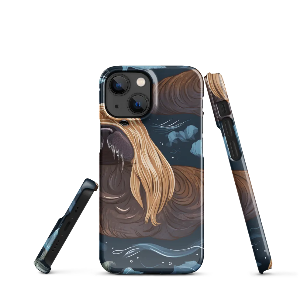 Whimsical Walruses in Deep Blue
