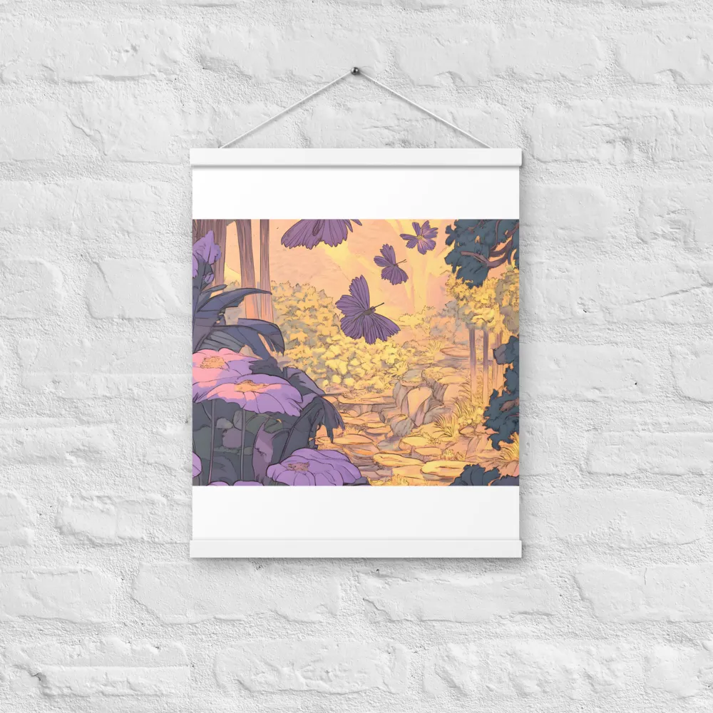 A Serene Dance of Butterflies | Poster With White Wood Hanger | 16″×20″