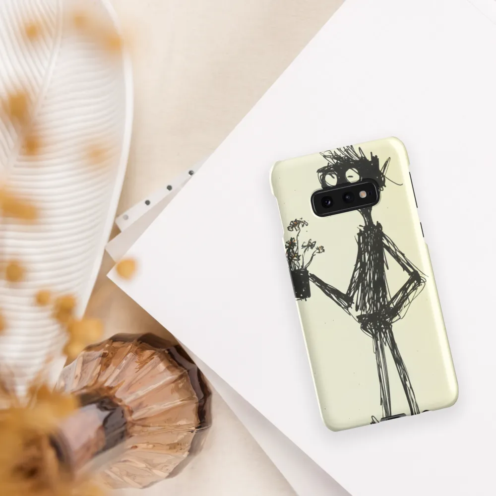 Whimsical Figure with Flowers