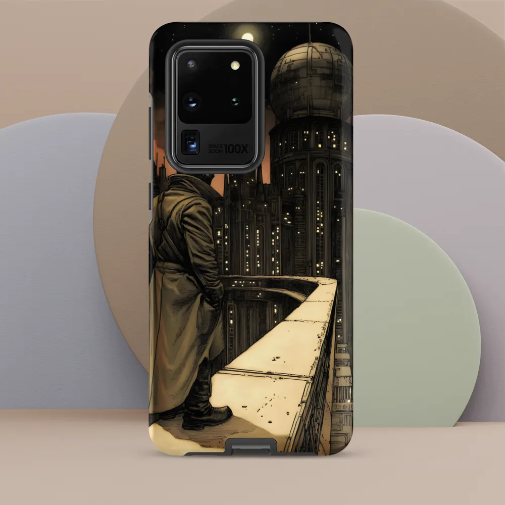 A Contemplative Gaze Over the Futuristic Metropolis