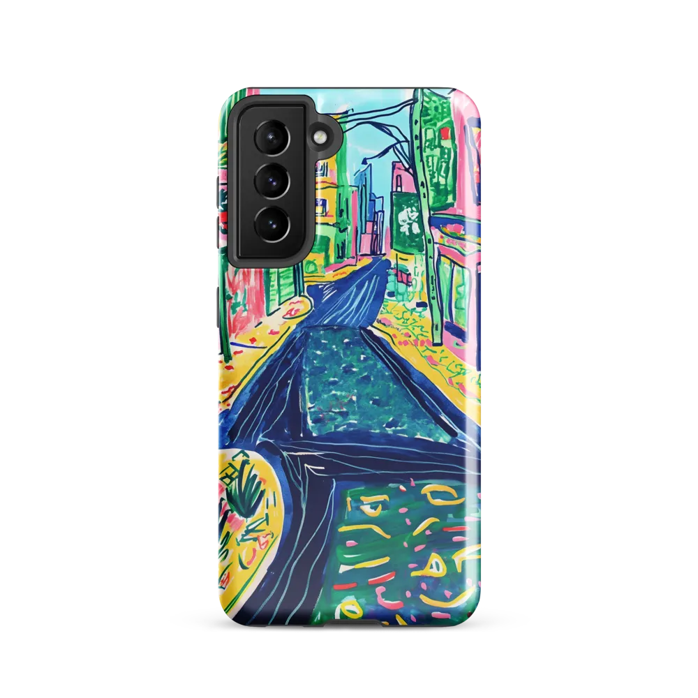 Dreamy Street in Vibrant Hues