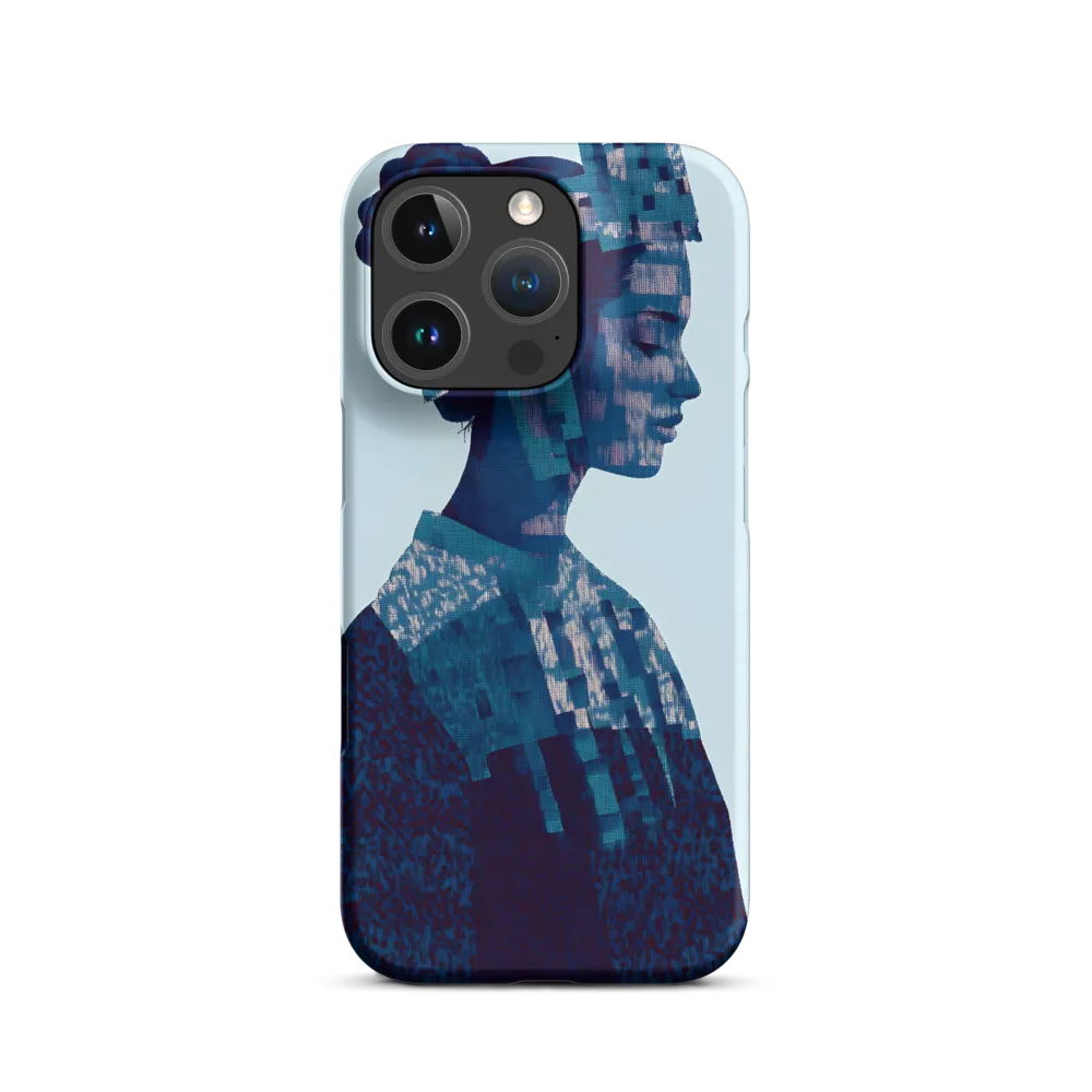 Digital Portrait in Abstract Blue