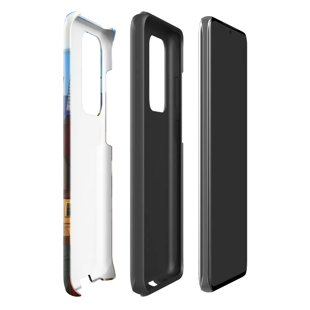 Urban Symphony: A Colorful Cityscape | Phone Case |  S20 Ultra | Tough Case | Glossy