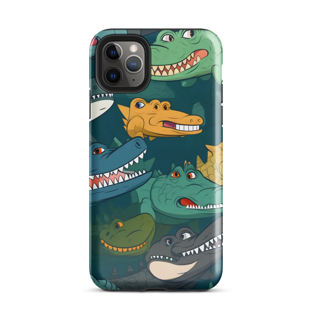 Cheerful Crocodilian Parade | Phone Case |  11 Pro Max | Tough Case | Glossy