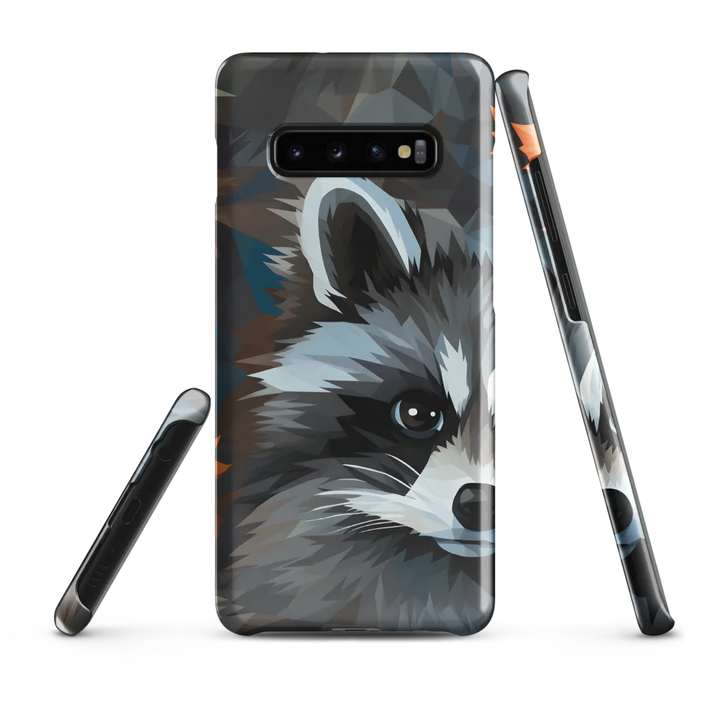 Whispers of Autumn: The Raccoon's Gaze | Phone Case |  S10 Plus | Snap Case | Glossy