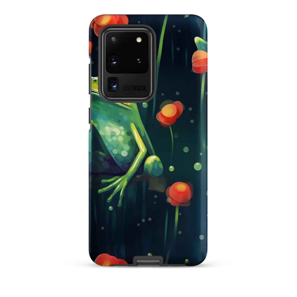 Playful Frogs in a Lush Pond | Phone Case |  S20 Ultra | Tough Case | Matte
