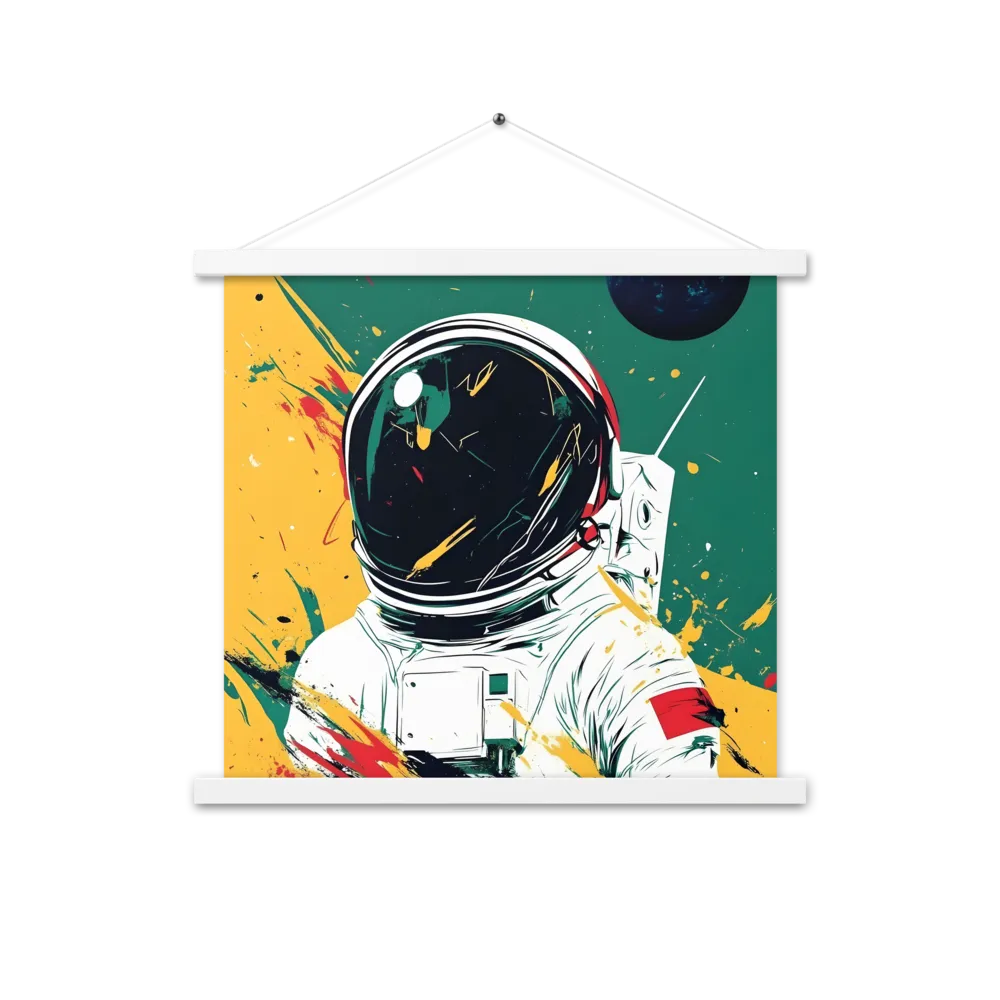 Galactic Explorer: A Modern Odyssey | Poster With White Wood Hanger | 18″×18″