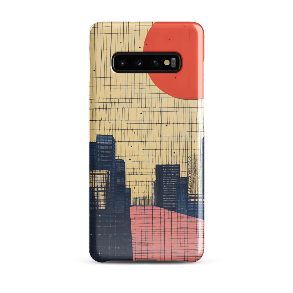 Urban Echoes: A Minimalist Cityscape | Phone Case |  S10 Plus | Snap Case | Glossy