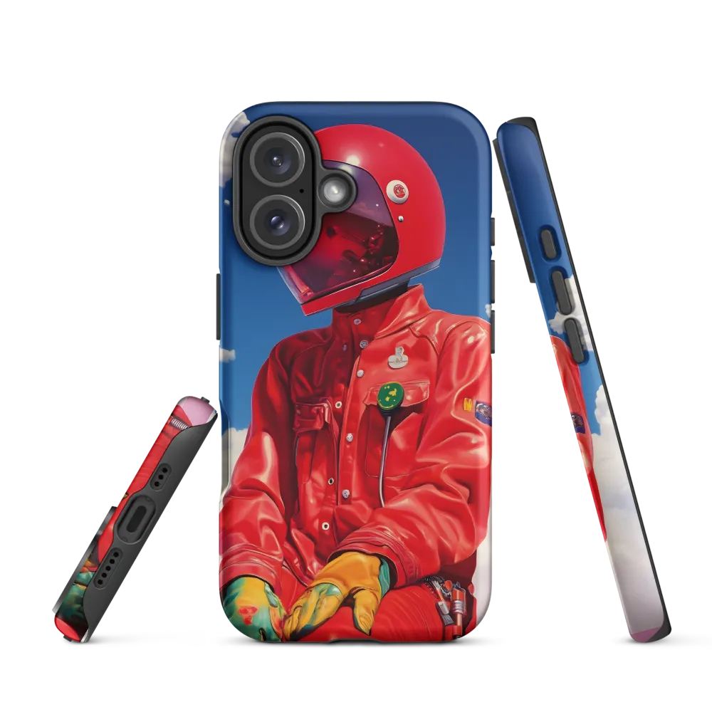 Astronaut in Crimson | Phone Case