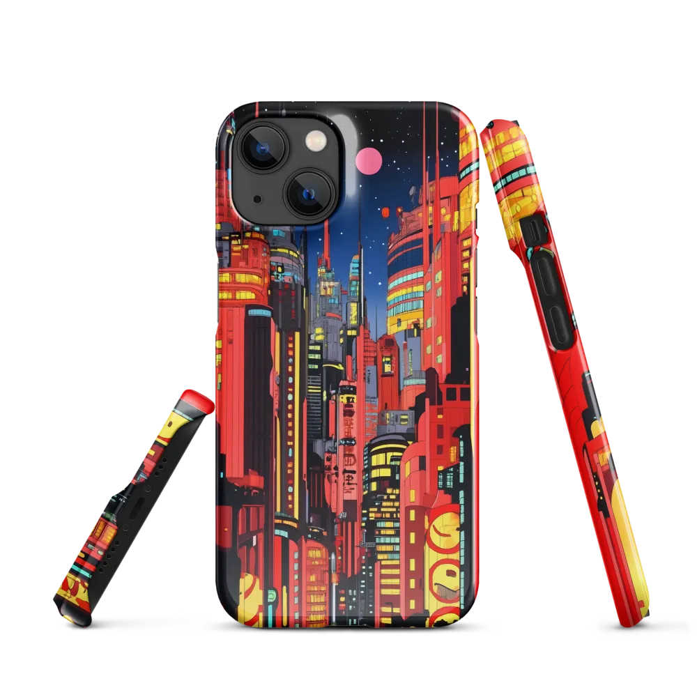 Neon Dreams: A Cyberpunk Cityscape | Phone Case |  14 | Snap Case | Glossy