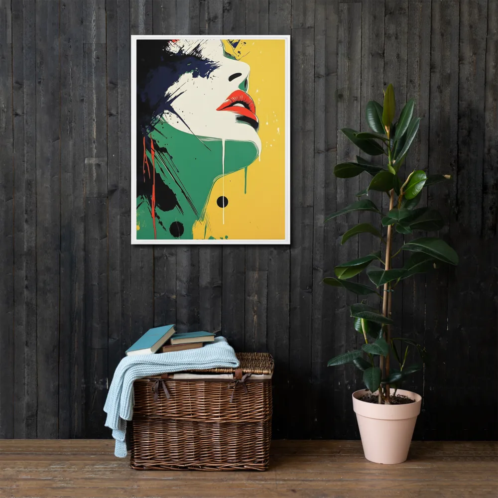 Bold Reflections: A Pop Art Portrait | Canvas with White Frame | 24″×32″