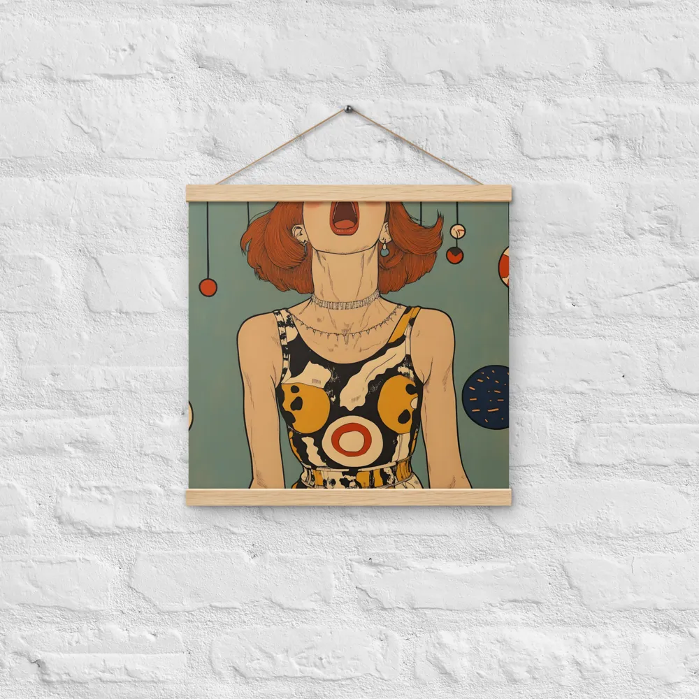 Awakening Expression | Poster With Oak Wood Hanger | 16″×16″