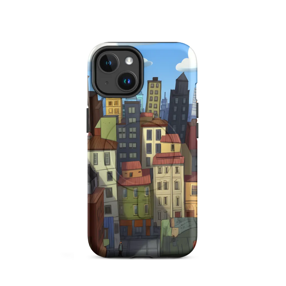 Urban Symphony: A Colorful Cityscape | Phone Case |  14 | MagSafe® Tough Case | Matte