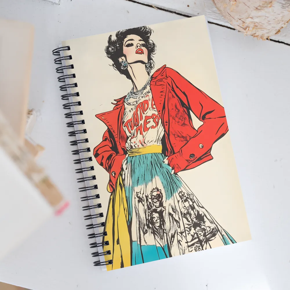 Vibrant Elegance: A Pop Art Fashion Statement | Spiral Notebook