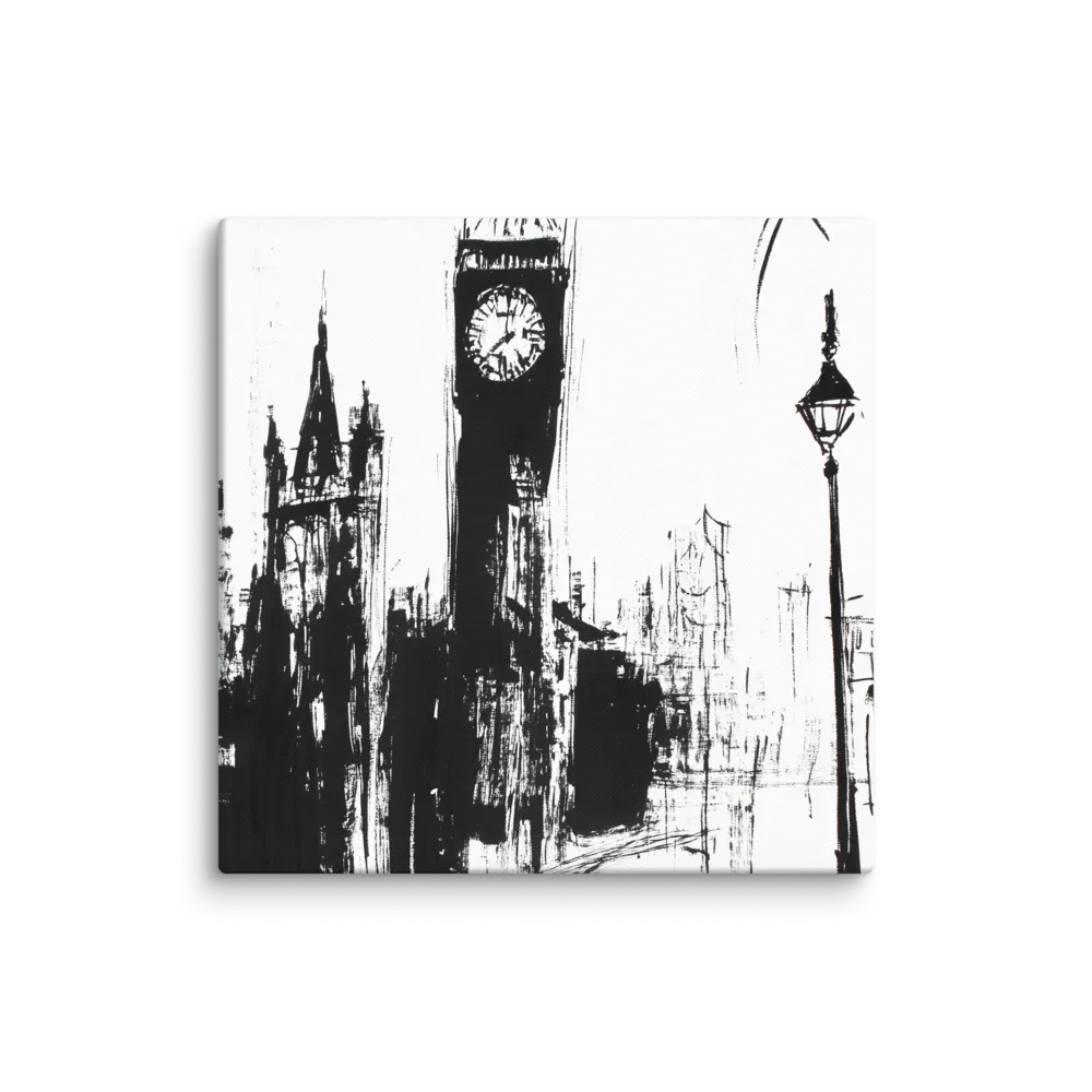 Clock Tower in Motion | Canvas | 26″×26″