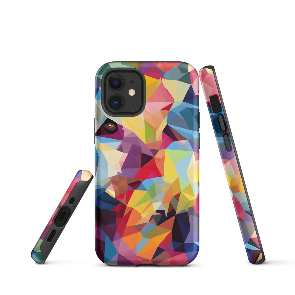 Playful Geometry: The Bear's Face | Phone Case |  12 mini | Tough Case | Matte