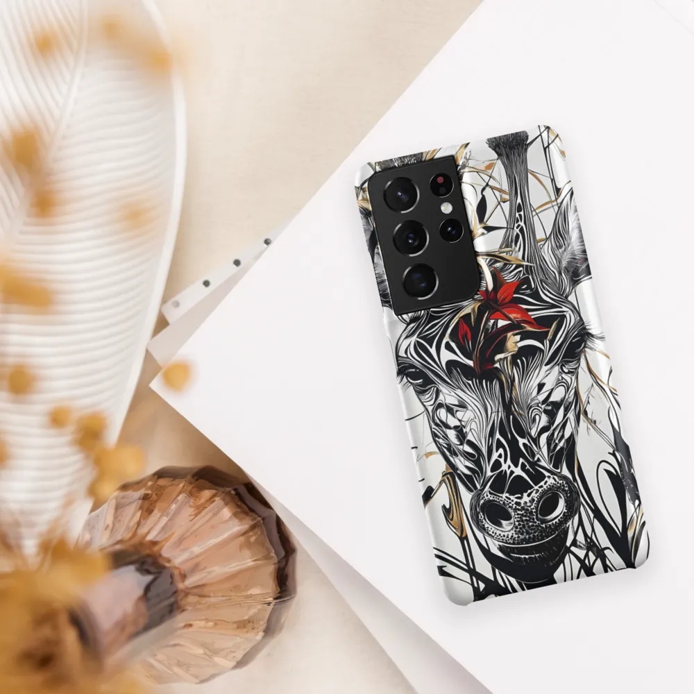 Floral Elegance: The Giraffe's Portrait