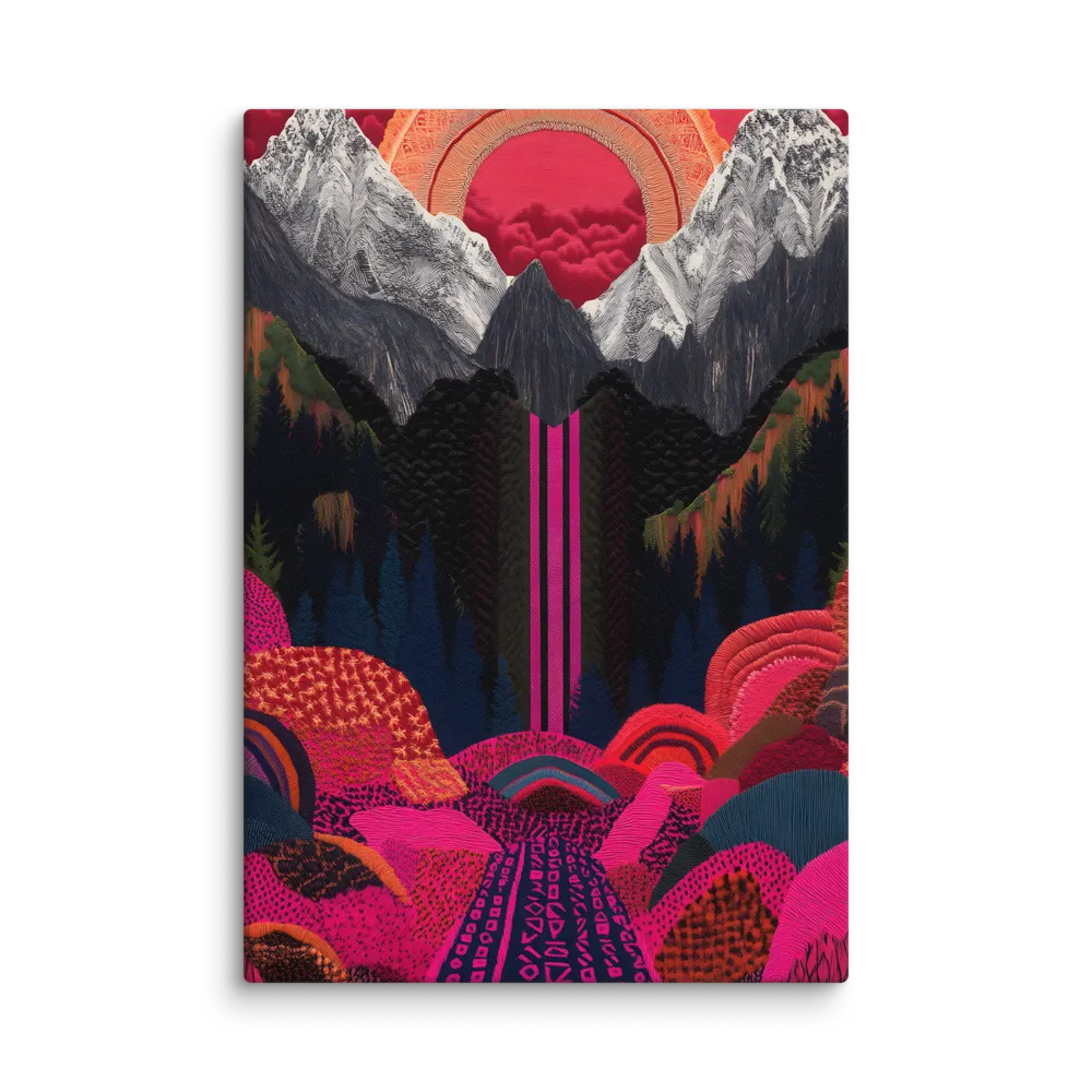 Ethereal Cascade: A Surreal Landscape | Canvas | 18″×26″