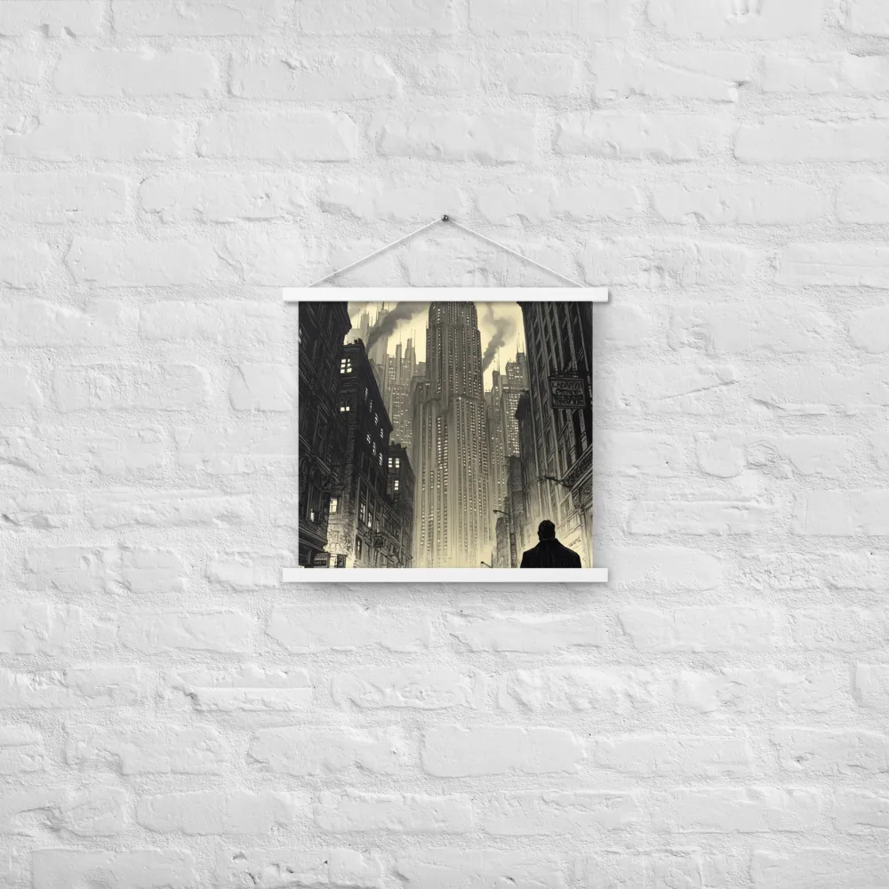 Echoes of the City | Poster With White Wood Hanger | 18″×18″