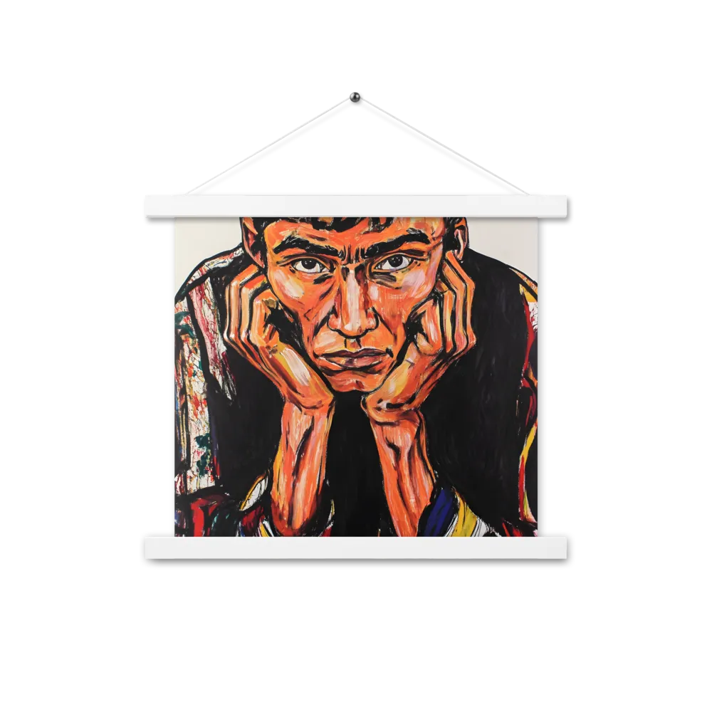 Contemplative Intensity: An Expressionist Portrait