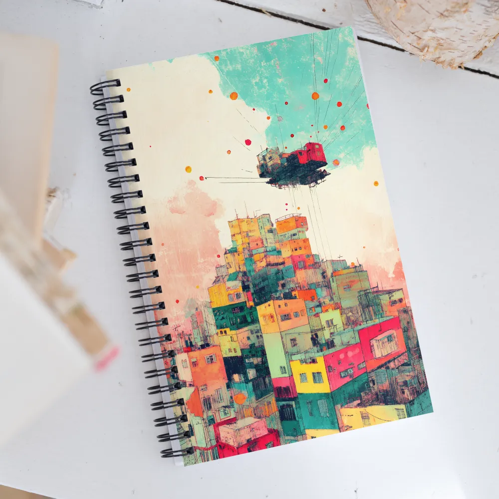 Whimsical Cityscape: A Surreal Journey | Spiral Notebook