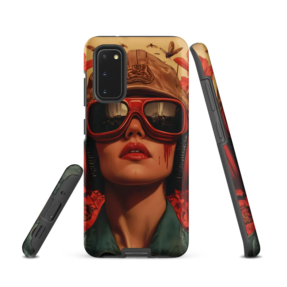 Defiant Portrait in a Floral Realm | Phone Case |  S20 | Tough Case | Matte