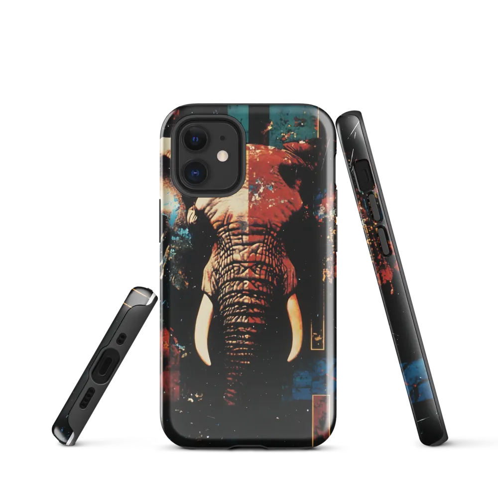 Majestic Mosaic: The Elephant | Phone Case |  12 mini | Tough Case | Glossy