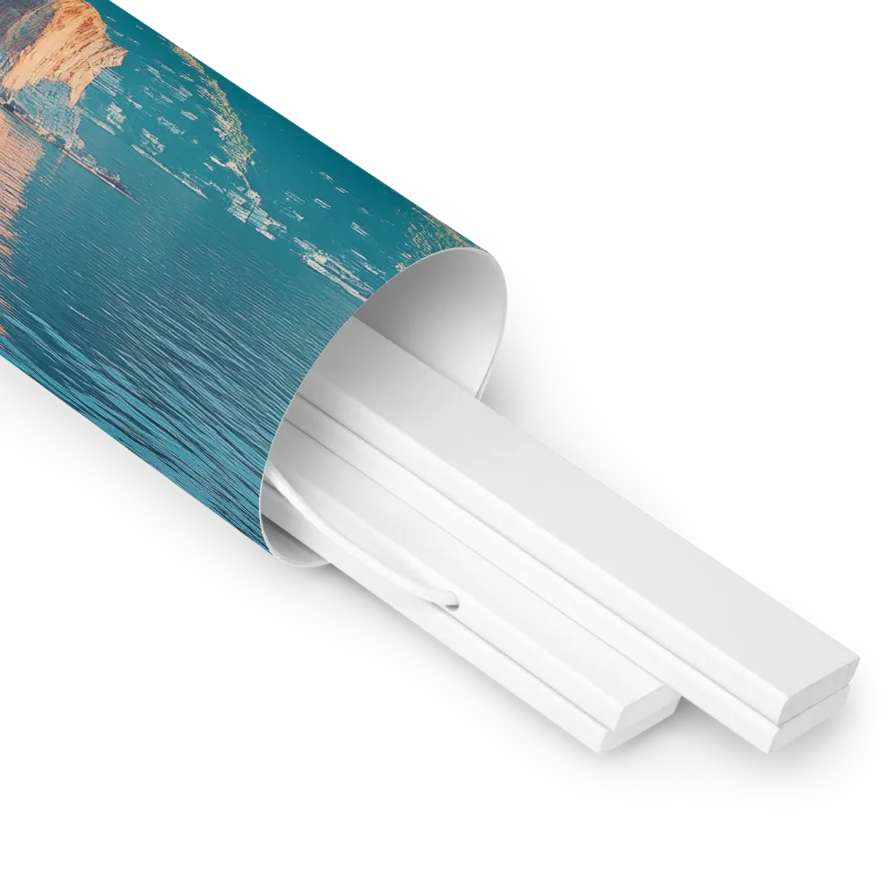 Elysian Waterscape | Poster With White Wood Hanger | 12″×12″