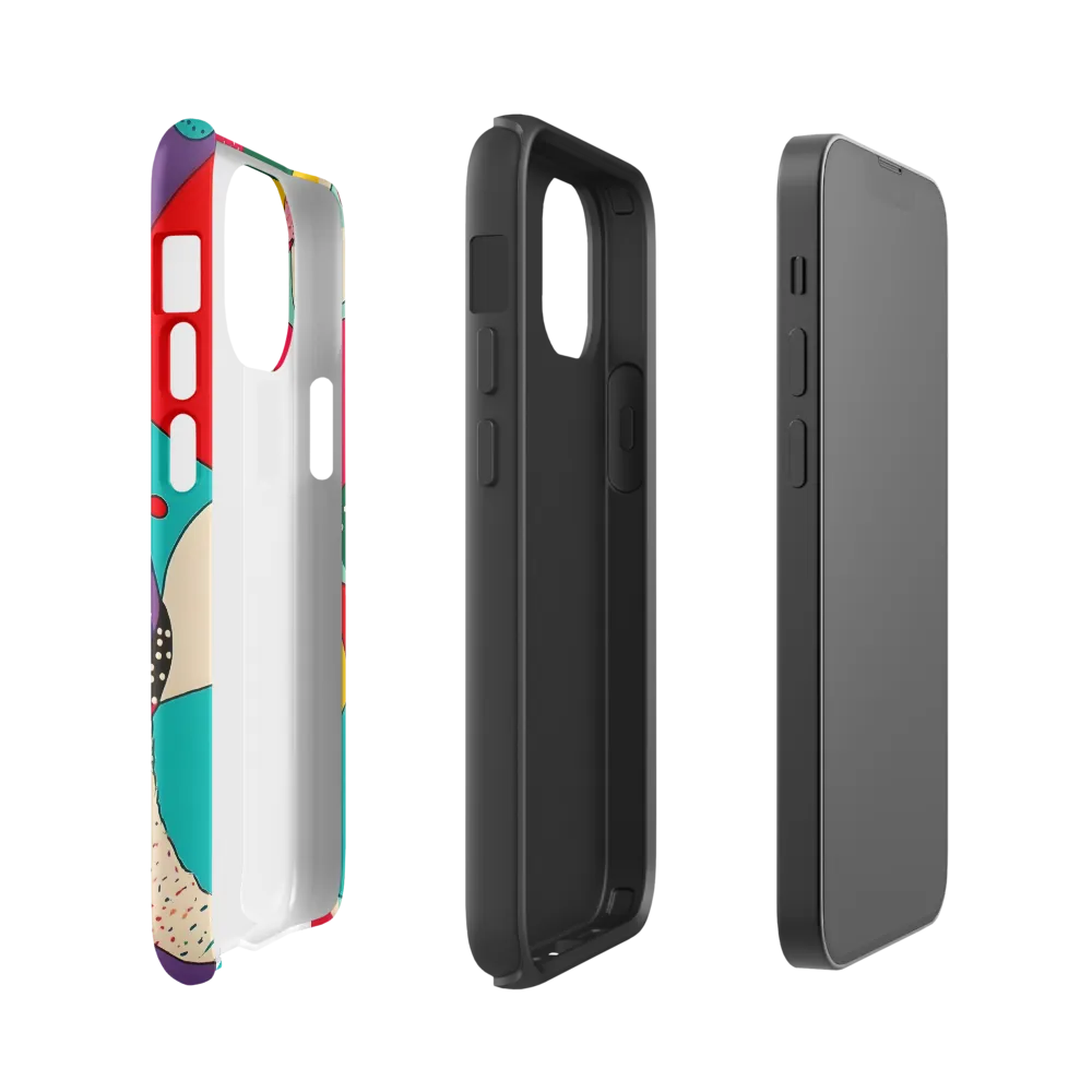 Playful Geometry in Color | Phone Case |  13 mini | Tough Case | Matte
