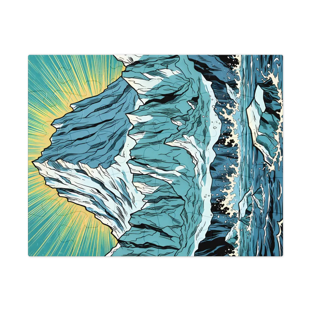 Glacial Sunburst 
 Jigsaw Puzzle in Tin Box